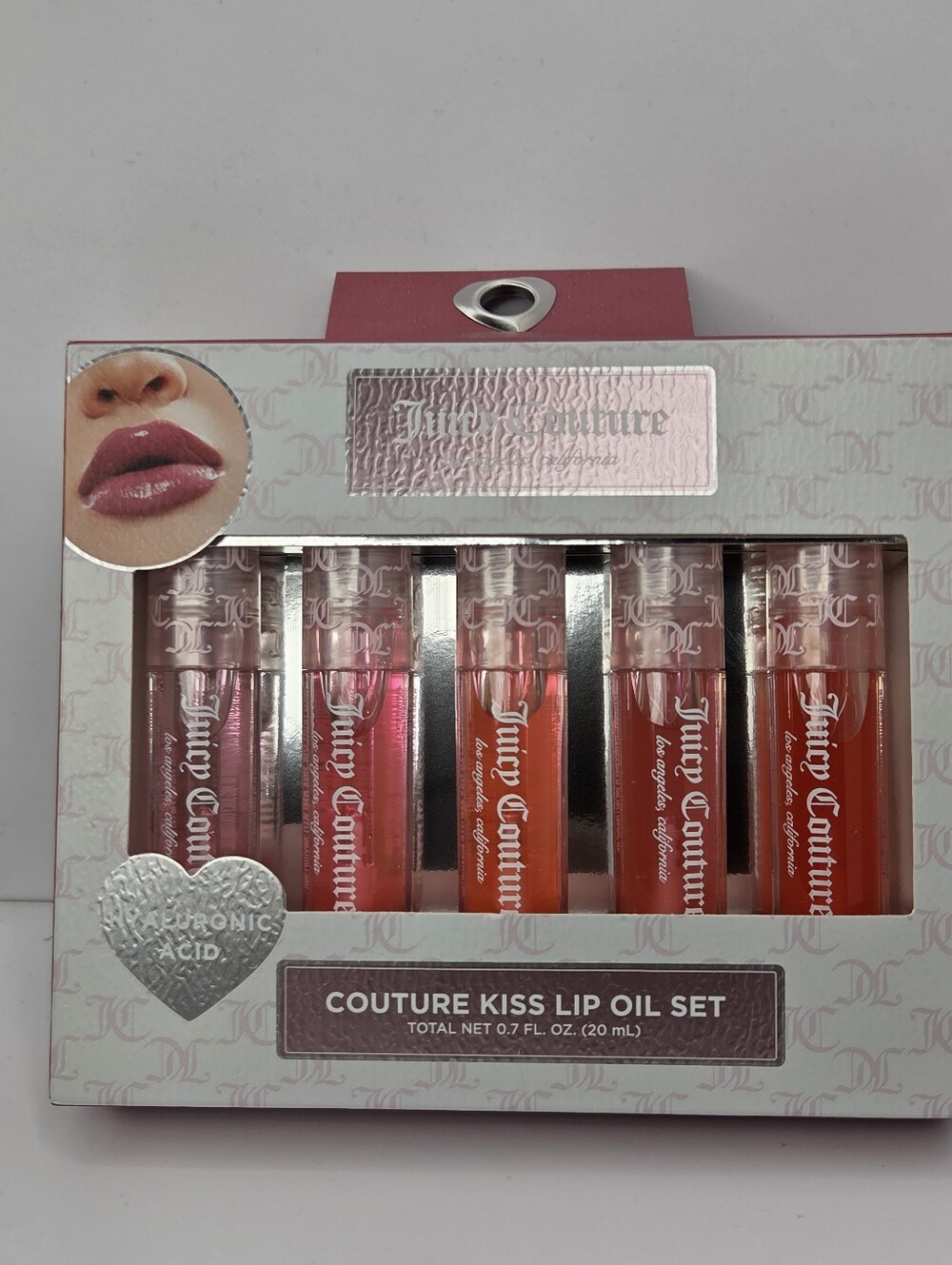 💕▪️Juicy Couture▪️ Couture Kiss Lip Oil Set - Pink, Coral & Red Tones Set Of 5 - Picture 2 of 5